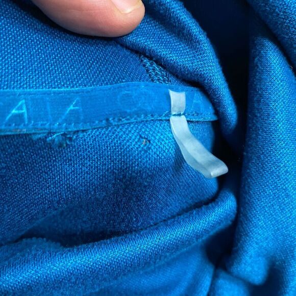 Calia Blue Long Sleeved Athletic Ruched Cowl Funnel Neck Pullover Shirt Small - Picture 5 of 8